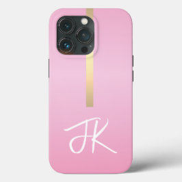 Funda Para iPhone 13 Pro Elegante Personalizado Metalizado de oro rosado mo