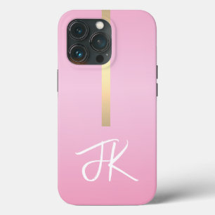 Funda Para iPhone 13 Pro Elegante Personalizado Metalizado de oro rosado mo