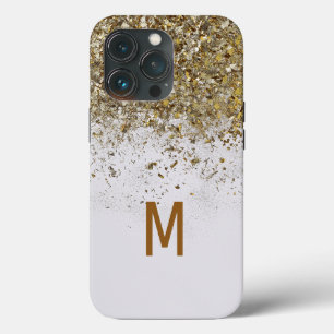 Funda Para iPhone 13 Pro Elegante Personalizado Purpurina de oro plateado m