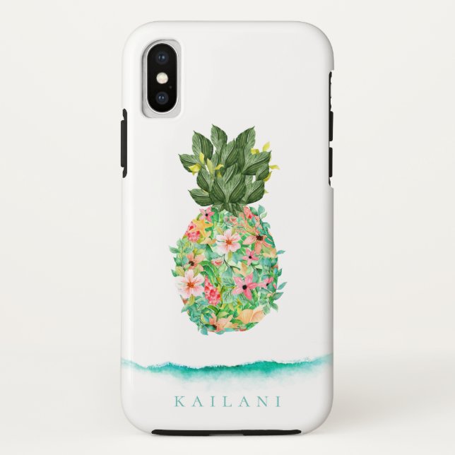 Funda De Case-Mate Para iPhone Elegante piña botánica (Reverso)