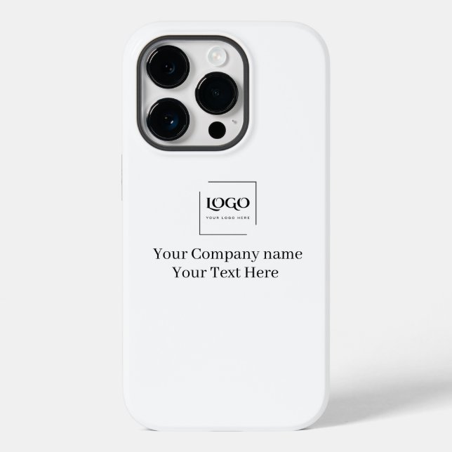 Funda De Case-Mate Para iPhone Elegante plantilla de tu logo personalizada (Reverso )