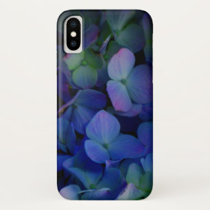 Funda Para iPhone X Elegante polvoriento azul violeta floral
