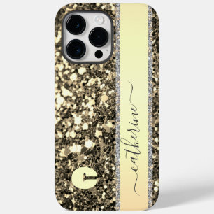 Funda Para iPhone 14 Pro Max De Case-Mate Elegante Purpurina de la franja gris de moda Nombr