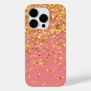 Funda Para iPhone 14 Pro De Case-Mate Elegante Purpurina Moda Oro Rosa