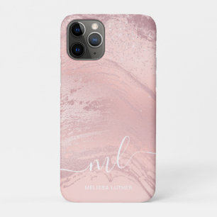 Funda Para iPhone 11 Pro Elegante purpurina rosa rosa rosa elegante