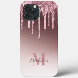 Funda Para iPhone 13 Pro Max Elegante Purpurina rosa Rubor