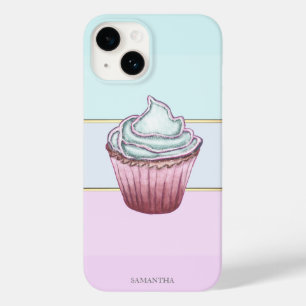 Funda Para iPhone 14 De Case-Mate Elegante rayado moderno, Cupcake