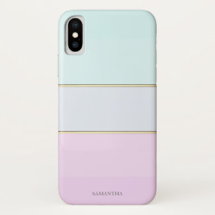 Funda Para iPhone X Elegante rayado moderno, Ombre