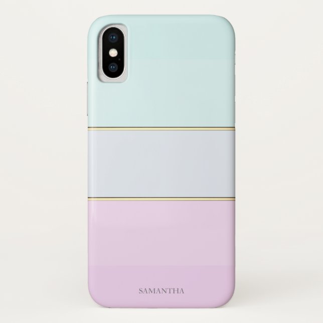 Funda De Case-Mate Para iPhone Elegante rayado moderno, Ombre (Reverso)