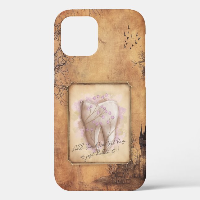 Funda De Case-Mate Para iPhone Elegante regalo odontológico antiguo de moda (Reverso )