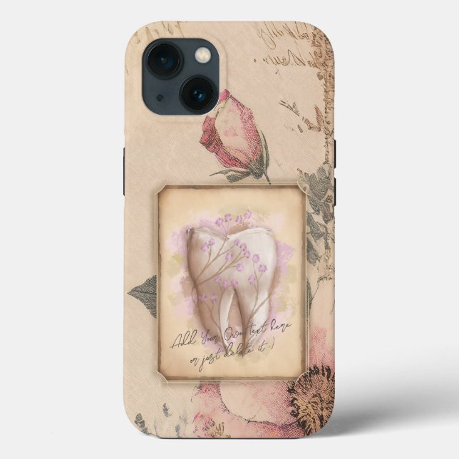 Funda De Case-Mate Para iPhone Elegante regalo odontológico antiguo de moda (Reverso )
