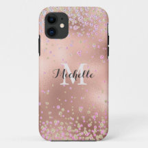 Elegante Relieve metalizado dorado Rosa Girly Faux