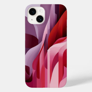 Funda Para iPhone 14 De Case-Mate Elegante Resumen Colores Lilac Rojo Rosa