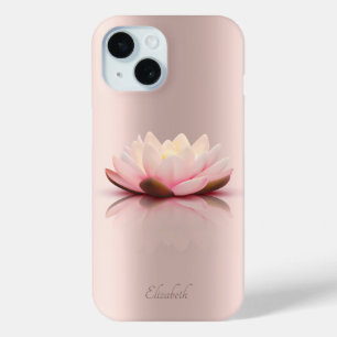 Funda Para iPhone 15 Elegante Rosa de flores de Lotus con clase