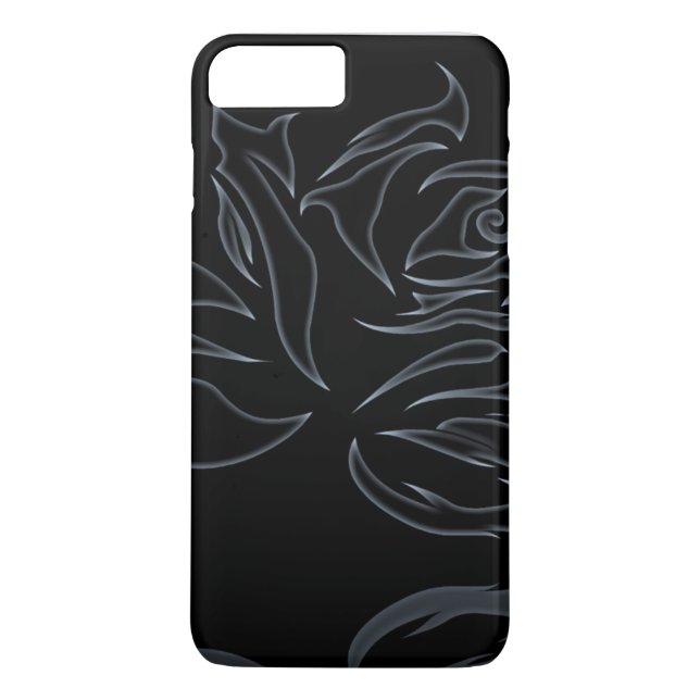 Funda De Case-Mate Para iPhone Elegante rosa Plata Floral duro (Reverso)