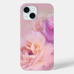 Funda Para iPhone 15 Elegante rosa rosa rosa pastel de cosecha
