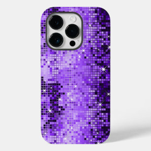 Funda Para iPhone 14 Pro De Case-Mate Elegante secuencia metálica de Purpurina púrpura
