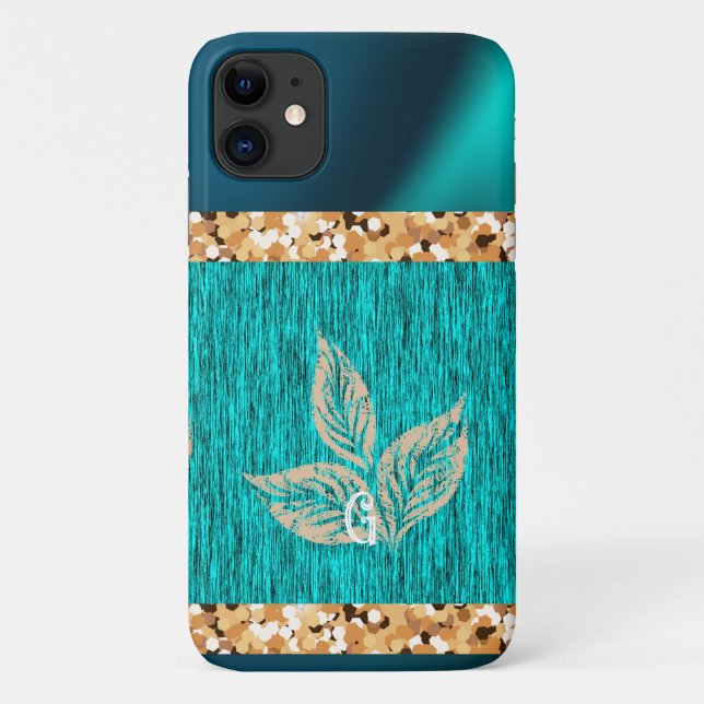 Funda De Case-Mate Para iPhone Elegante Teal de Moda (Reverso)