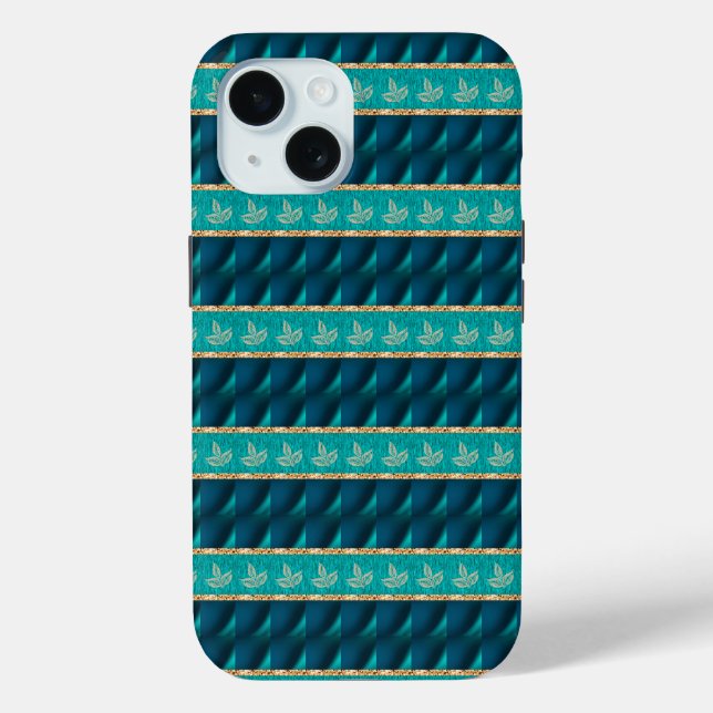 Funda De Case-Mate Para iPhone Elegante Teal de Moda (Reverso )