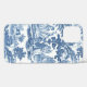 Funda De Case-Mate Para iPhone Elegante tela francesa azul y blanca (Back (Horizontal))