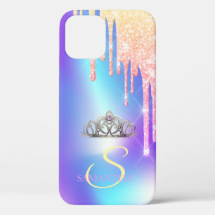 Funda Para iPhone 12 Elegante Tiara Chic Femenina Genial con Brillo que