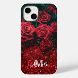 Funda Para iPhone 14 De Case-Mate Elegante tienda de flores purpurinas rojas iPhone 