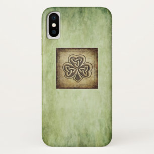 Funda Para iPhone X Elegante trendy y afortunado shamrock irlandés