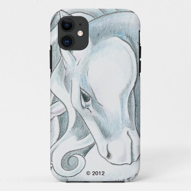 Funda De Case-Mate Para iPhone Elegante unicornio (Reverso)