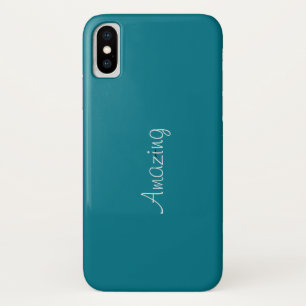 Funda Para iPhone X Elegante Verde azulado azul moderno