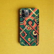 Elegante Verde y Dorado Art Deco Geométrico