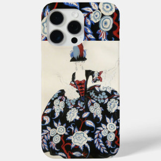 FUNDA PARA iPhone 15 PRO MAX ELEGANTE VESTIDO FLORAL DE DAMA CON FLORES BLANCOS
