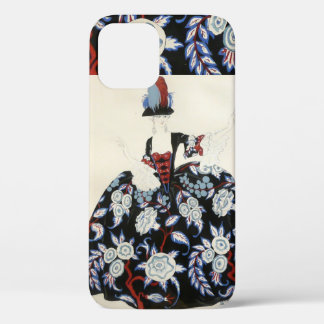 FUNDA PARA iPhone 12 ELEGANTE VESTIDO FLORAL DE DAMA CON FLORES BLANCOS