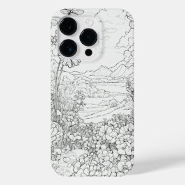 Funda Para iPhone 14 Pro De Case-Mate Elegante Wildflowers blanco y negro Funda-Mate
