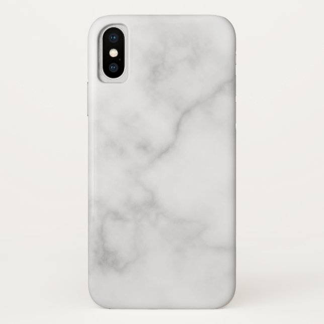 Funda De Case-Mate Para iPhone Elegante y elegante patrón de mármol blanco (Reverso)