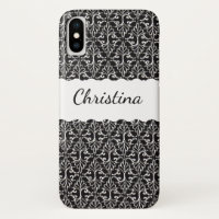 Elegante y elegante pergamino blanco de damasco ne