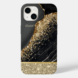 Funda Para iPhone 14 De Case-Mate Elegante y elegante Purpurina de oro secuela mármo