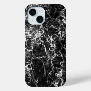 Funda Para iPhone 15 Elegante y lujosa piedra de mármol negro