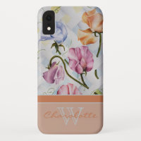 Elegante y moderno dulce Peas con Monograma Naranj