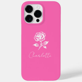 Funda Para iPhone 14 Pro Max De Case-Mate Elegante Y Moderno Nombre De Color Rosa Y Personal