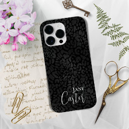 Funda Para iPhone 14 Pro Max De Case-Mate Elegante y personalizado leopardo negro