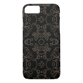 Funda Para iPhone 8/7 Elegantes adornos dorados sobre negro