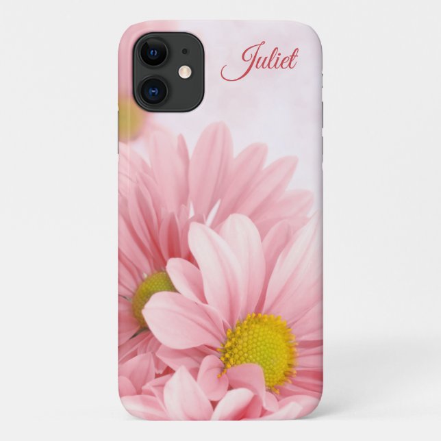 Funda De Case-Mate Para iPhone Elegantes Daisisises rosa pálido y suave (Reverso)