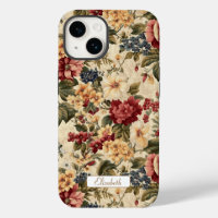 Elegantes flores vintage Fondo de Marfil