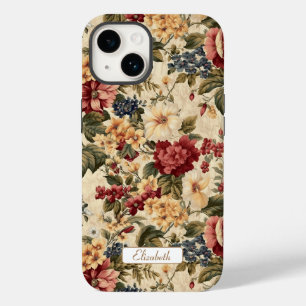 Funda Para iPhone 14 De Case-Mate Elegantes flores vintage Fondo de Marfil