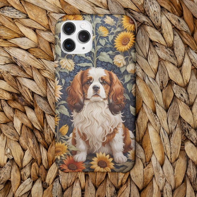 Funda De Case-Mate Para iPhone Elegantes girasoles Cavalier King Charles Spaniel (Subido por el creador)
