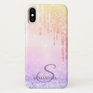 Funda Para iPhone X Elegantes gotas de brillo ombre