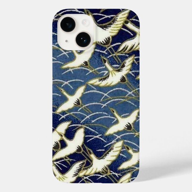 Funda De Case-Mate Para iPhone Elegantes grullas suculentas de origami de lavado  (Reverso )