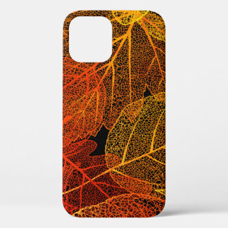 Funda Para iPhone 12 Elegantes hojas otoñales