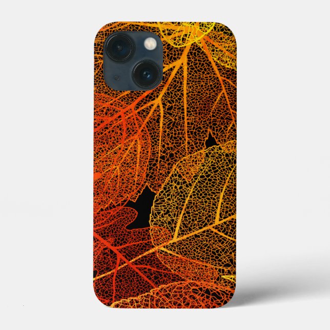 Funda De Case-Mate Para iPhone Elegantes hojas otoñales (Reverso )