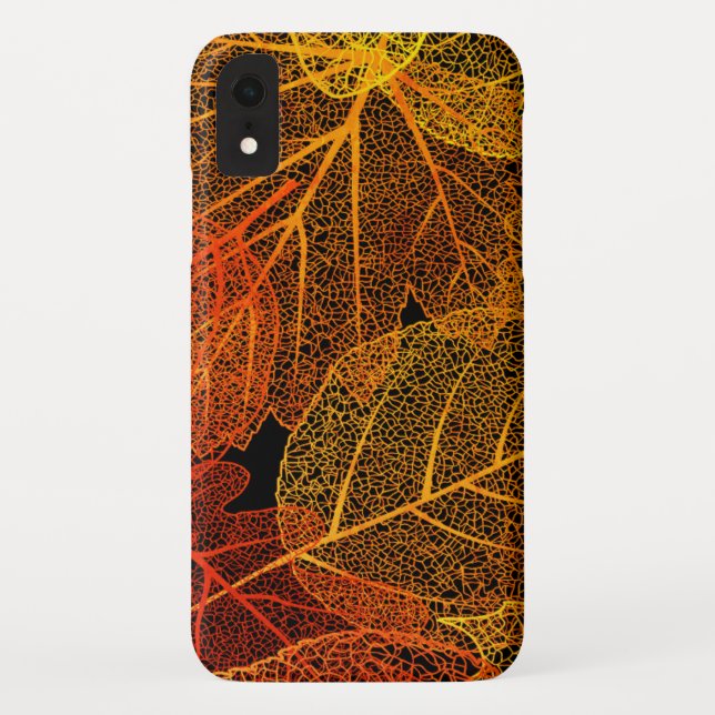 Funda De Case-Mate Para iPhone Elegantes hojas otoñales (Reverso)